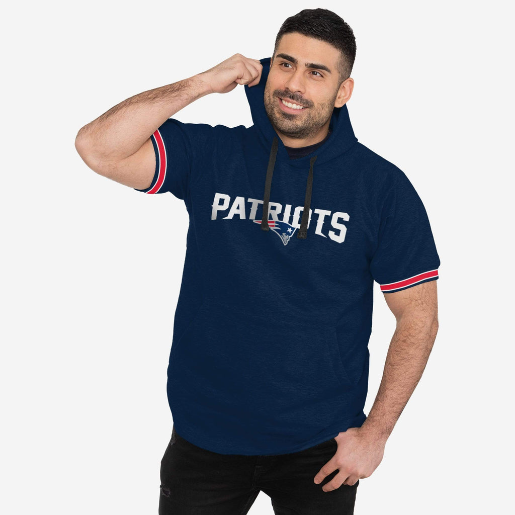 New England Patriots Short Sleeve Hoodie FOCO S - FOCO.com