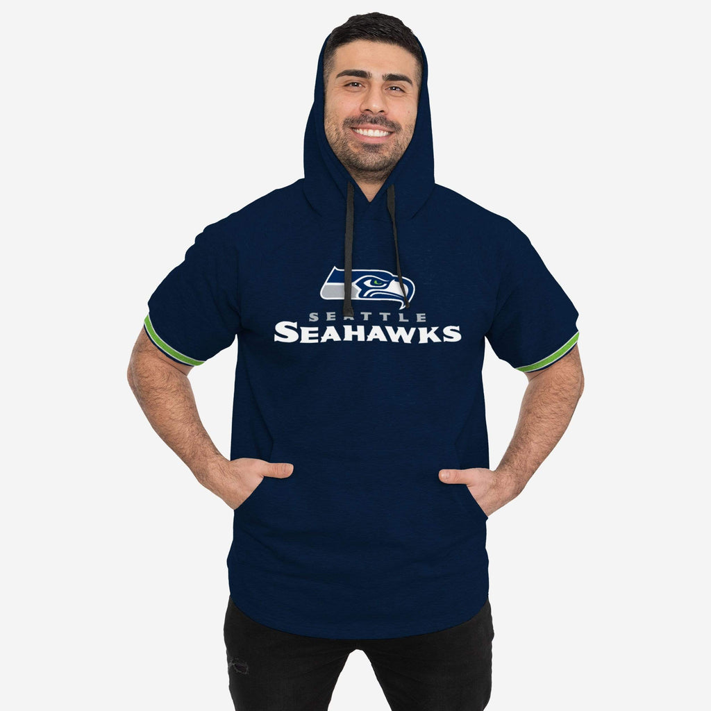 Seattle Seahawks Short Sleeve Hoodie FOCO S - FOCO.com