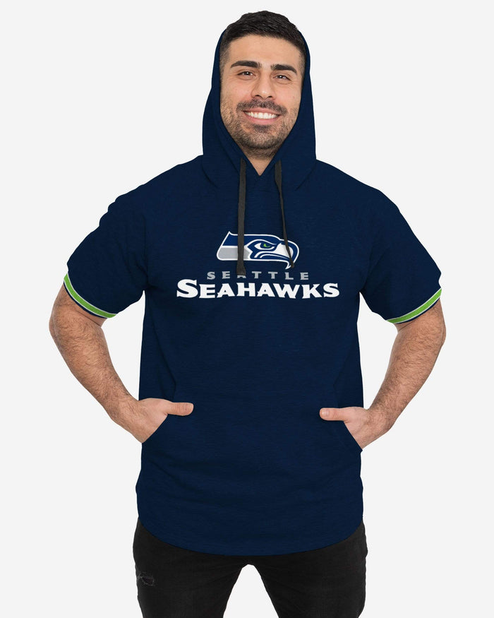 Seattle Seahawks Short Sleeve Hoodie FOCO S - FOCO.com