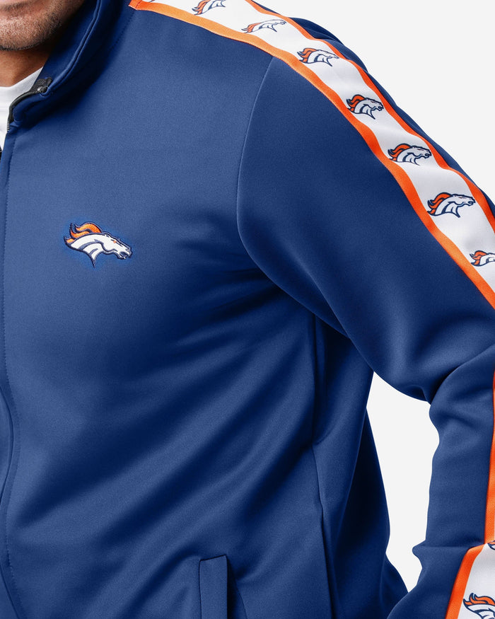 Denver Broncos Stripe Logo Track Jacket FOCO - FOCO.com