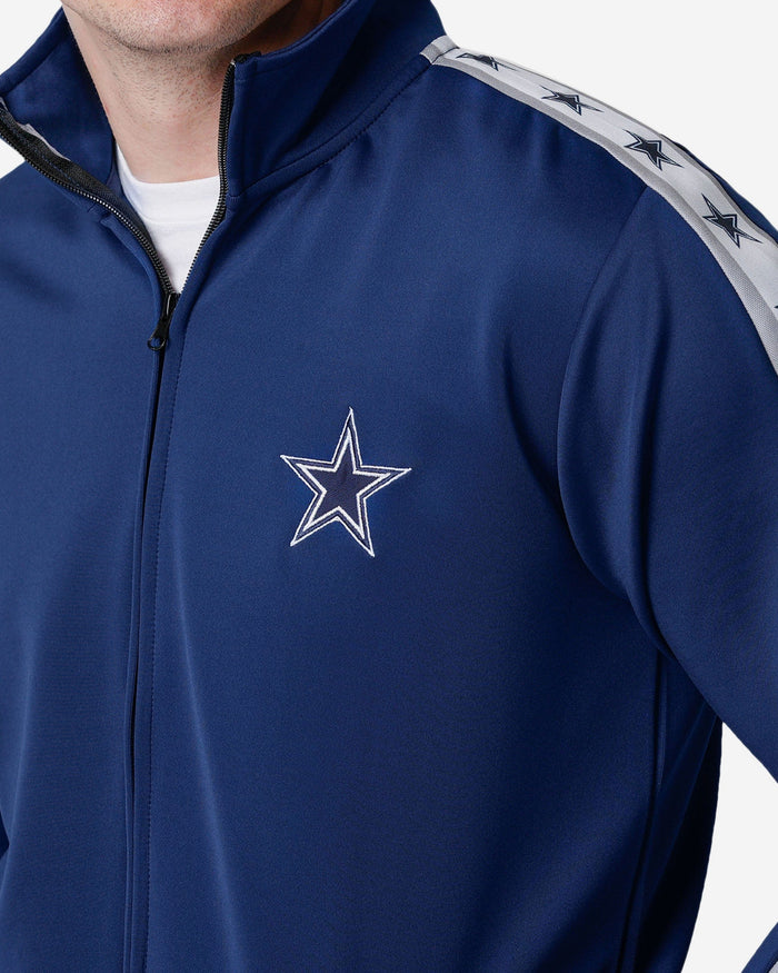 Dallas Cowboys Stripe Logo Track Jacket FOCO - FOCO.com