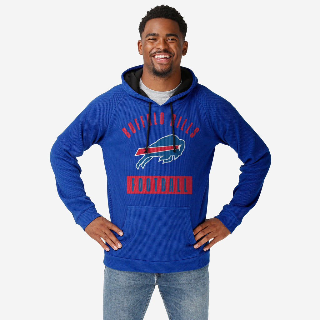 Buffalo Bills Team Color Waffle Hoodie FOCO S - FOCO.com