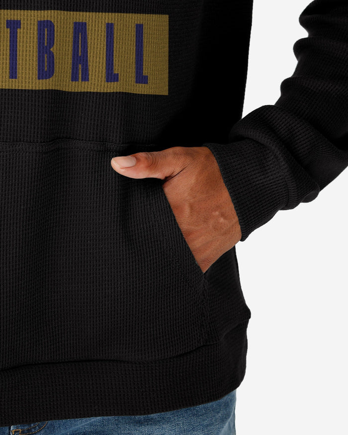 Baltimore Ravens Team Color Waffle Hoodie FOCO - FOCO.com