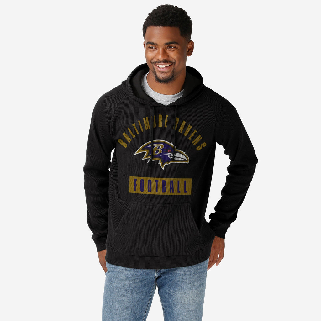 Baltimore Ravens Team Color Waffle Hoodie FOCO S - FOCO.com