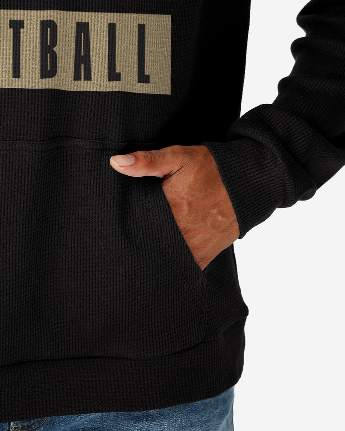 New Orleans Saints Team Color Waffle Hoodie FOCO - FOCO.com