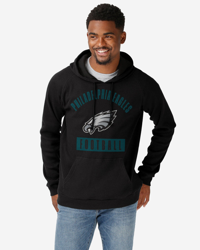 Philadelphia Eagles Team Color Waffle Hoodie FOCO S - FOCO.com
