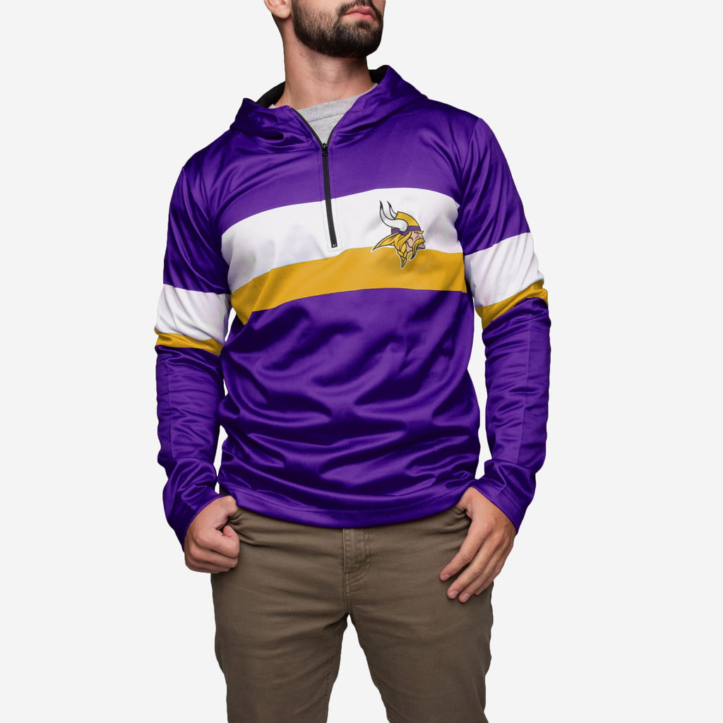 Minnesota Vikings Quarter Zip Hoodie FOCO - FOCO.com