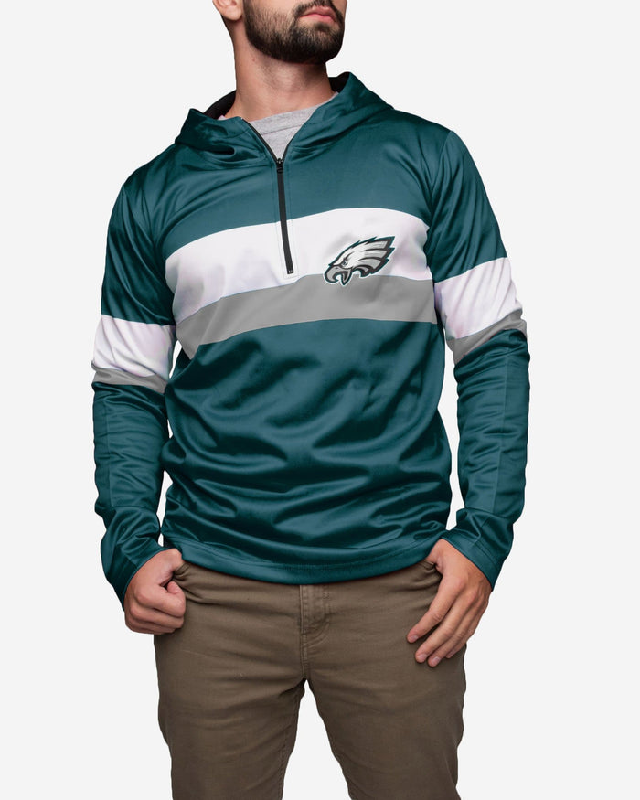 Philadelphia Eagles Quarter Zip Hoodie FOCO1
