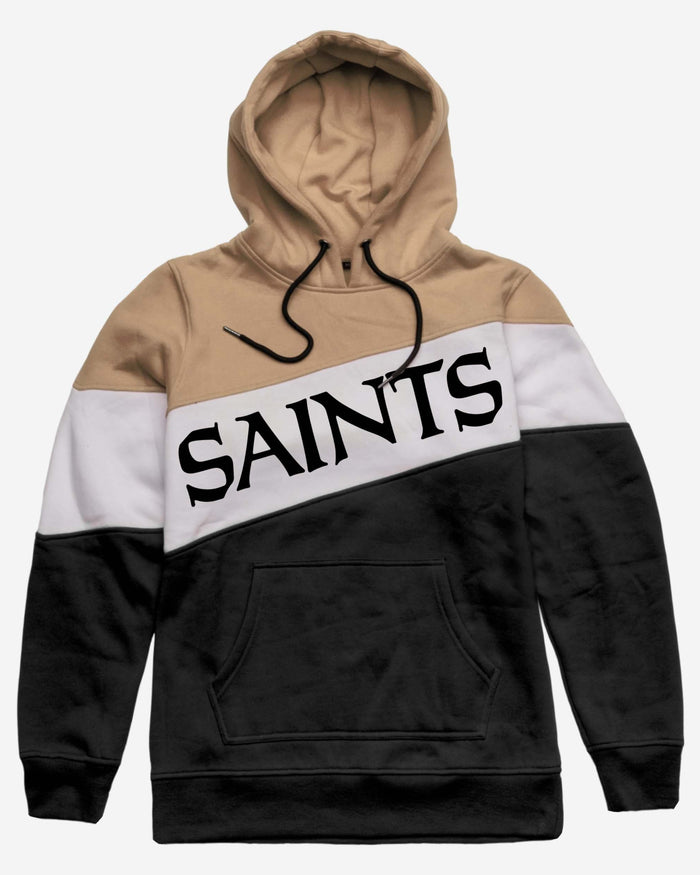 New Orleans Saints Wordmark Colorblock Hoodie FOCO - FOCO.com