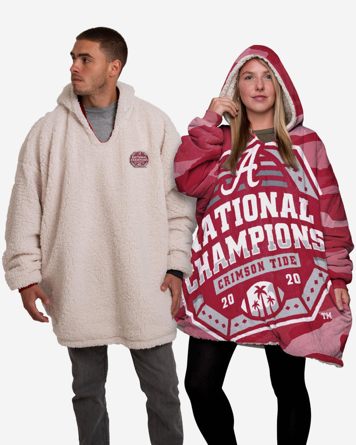 Alabama Crimson Tide 2020 Football National Champions Reversible Colorblock Hoodeez FOCO - FOCO.com