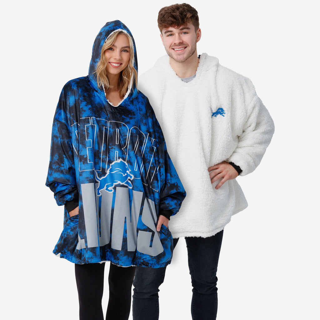 Detroit Lions Bold Logo Camo Hoodeez FOCO - FOCO.com