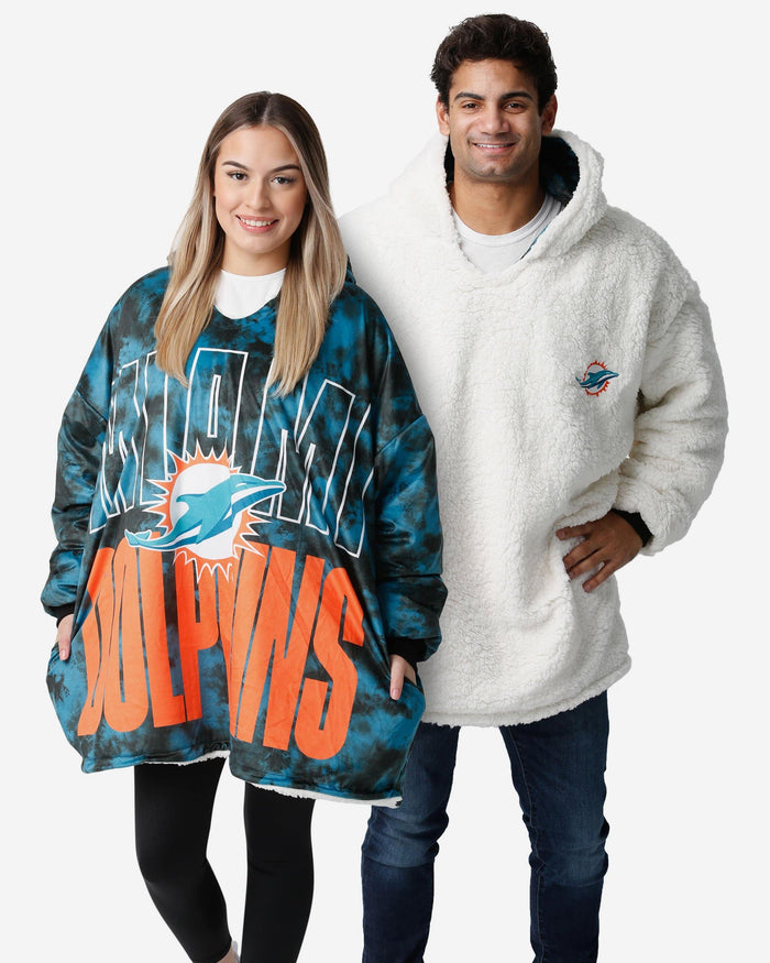 Miami Dolphins Bold Logo Camo Hoodeez FOCO - FOCO.com