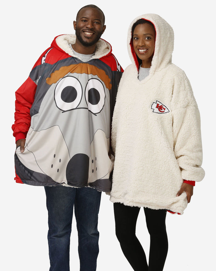 KC Wolf Kansas City Chiefs Reversible Mascot Hoodeez FOCO - FOCO.com