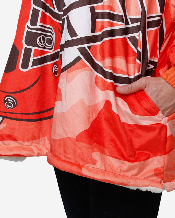 Cleveland Browns Original Reversible Team Color Camo Hoodeez FOCO - FOCO.com