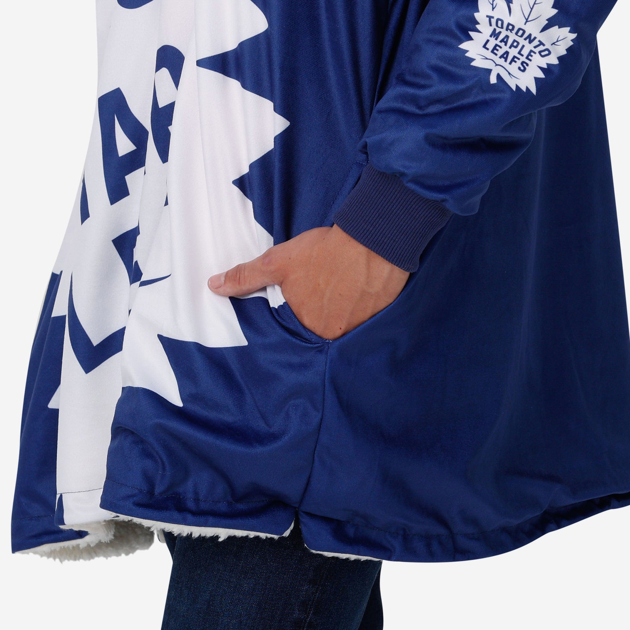Toronto Maple Leafs Reversible Colorblock Hoodeez FOCO Toronto Maple Leafs Reversible Colorblock Hoodeez FOCO