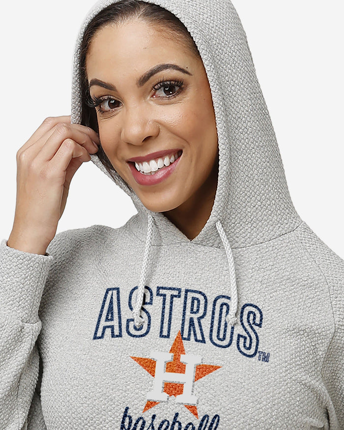 Houston Astros Womens Gray Woven Hoodie FOCO - FOCO.com