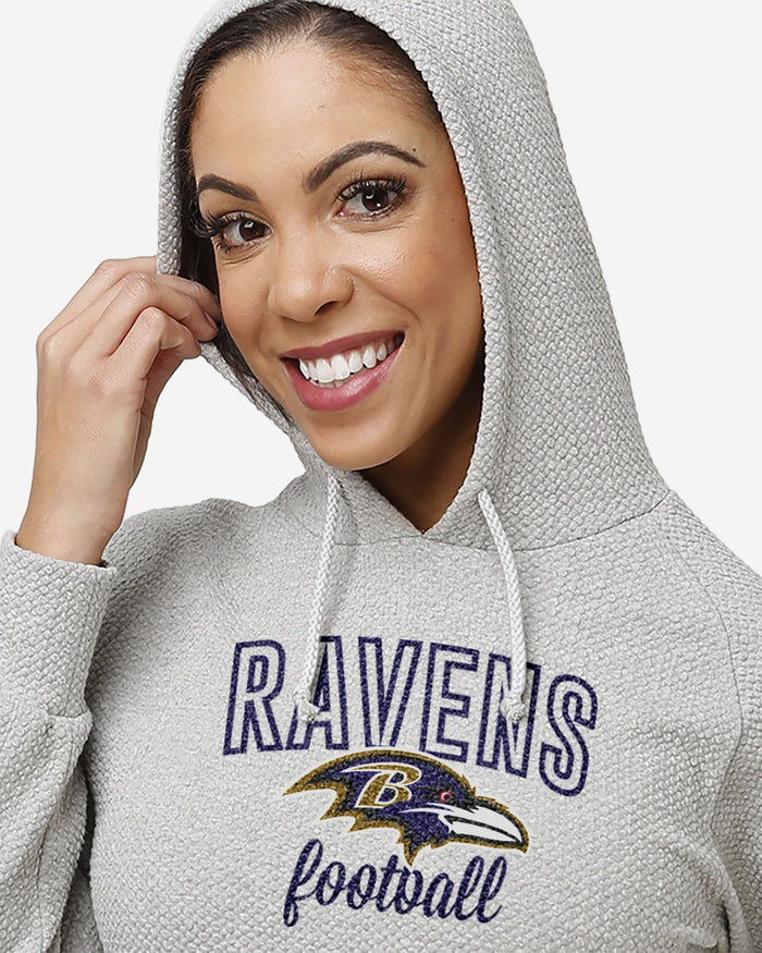 Baltimore Ravens Womens Gray Woven Hoodie FOCO - FOCO.com