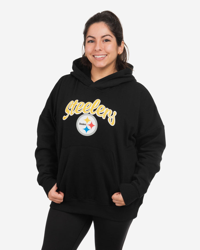 Pittsburgh Steelers Womens Solid Oversized Hoodie FOCO S - FOCO.com