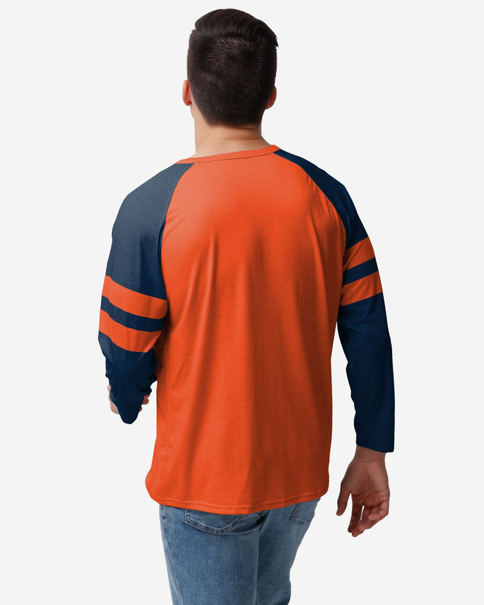 Denver Broncos Team Stripe Wordmark Long Sleeve Henley FOCO - FOCO.com