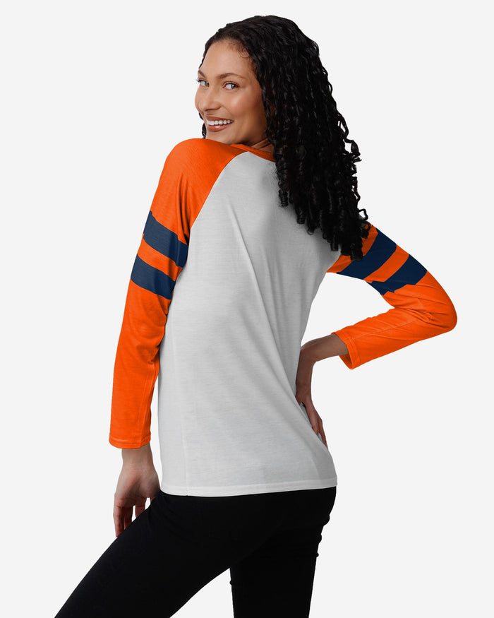 Denver Broncos Womens Big Logo Long Sleeve Henley FOCO - FOCO.com