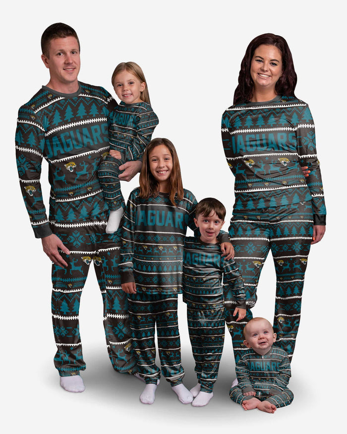 Jacksonville Jaguars Infant Family Holiday Pajamas FOCO - FOCO.com