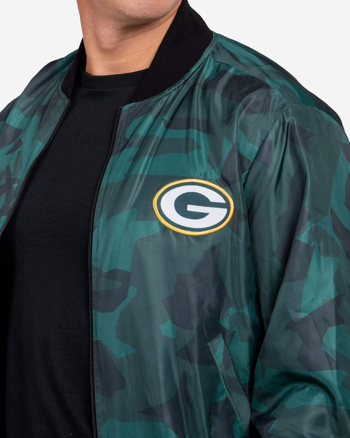 Green Bay Packers Camo Bomber Jacket FOCO - FOCO.com