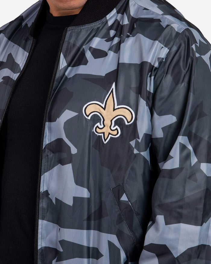 New Orleans Saints Camo Bomber Jacket FOCO - FOCO.com