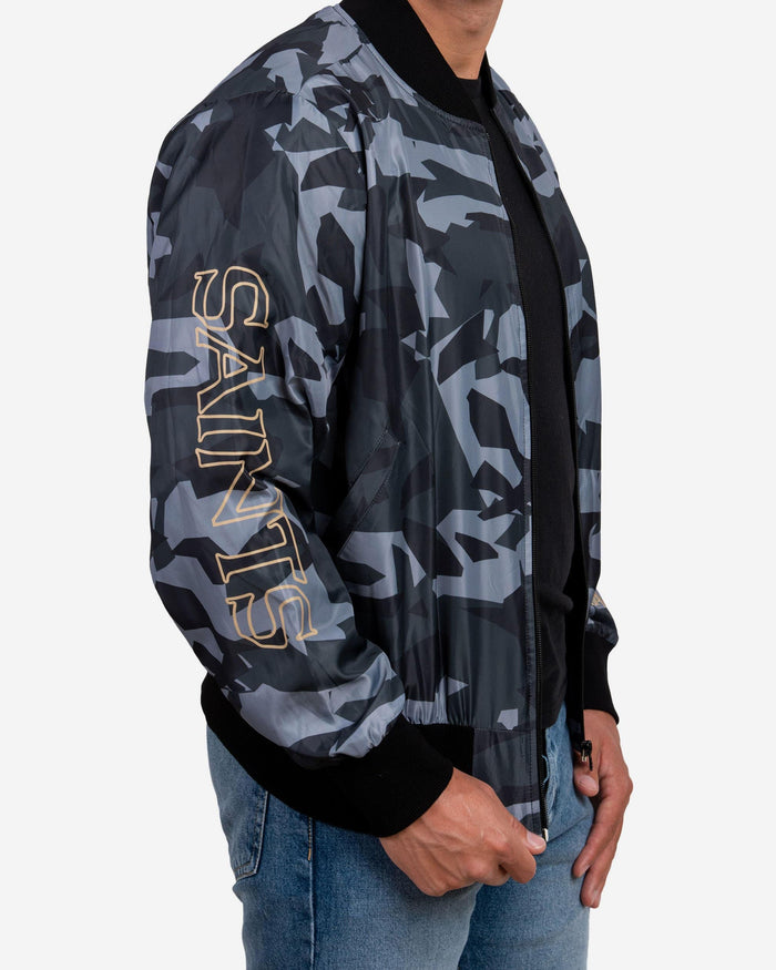 New Orleans Saints Camo Bomber Jacket FOCO - FOCO.com