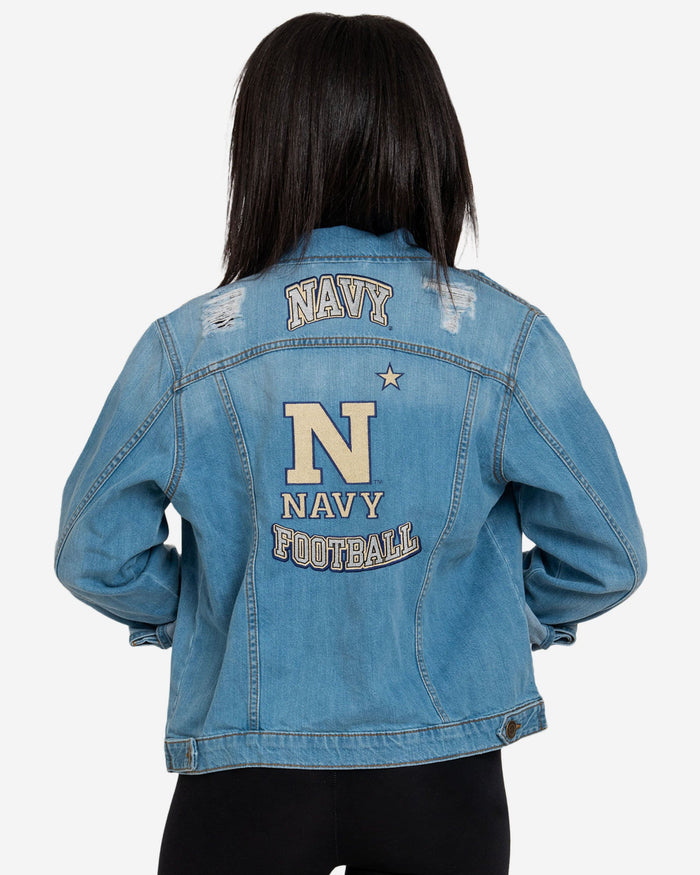 Navy Midshipmen Womens Denim Days Jacket FOCO - FOCO.com