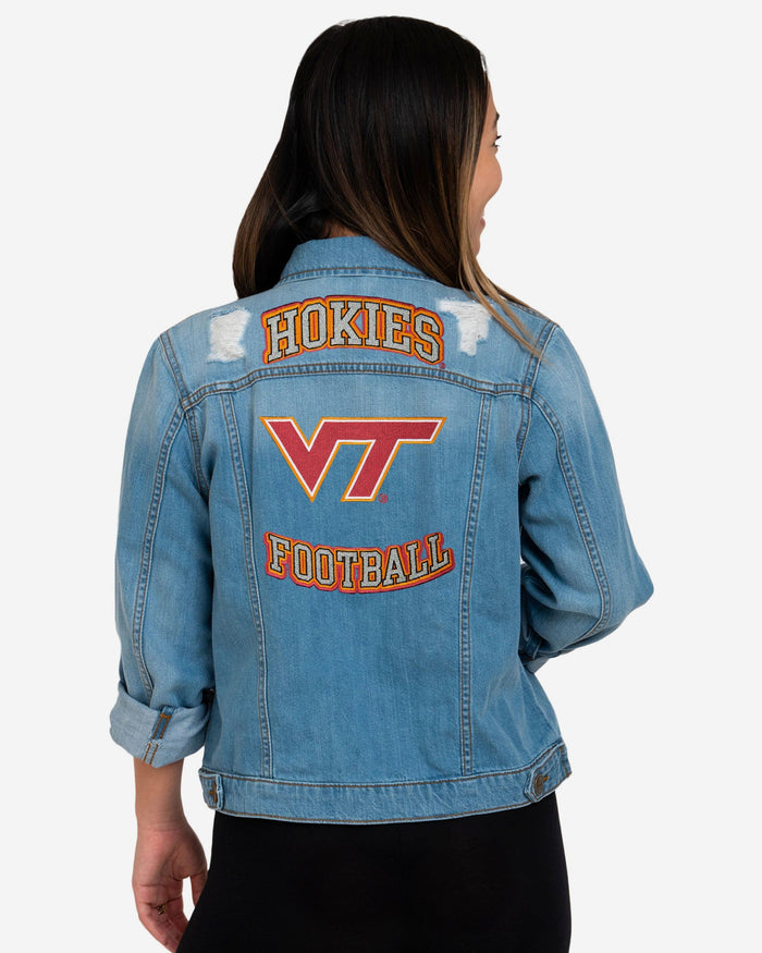 Virginia Tech Hokies Womens Denim Days Jacket FOCO - FOCO.com