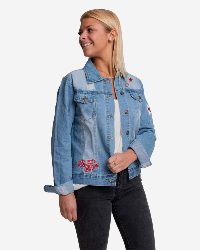 Kansas City Chiefs Womens Denim Jacket FOCO S - FOCO.com