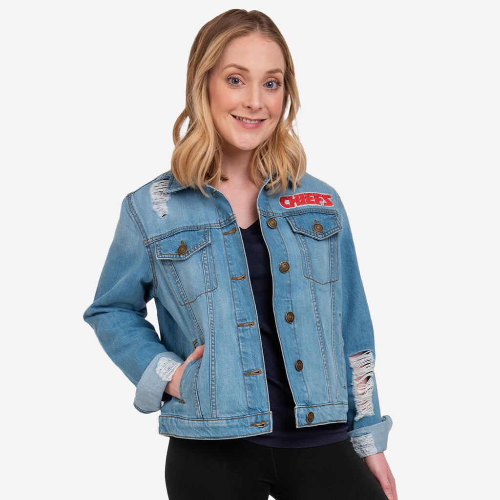 Kansas City Chiefs Womens Denim Days Jacket FOCO S - FOCO.com