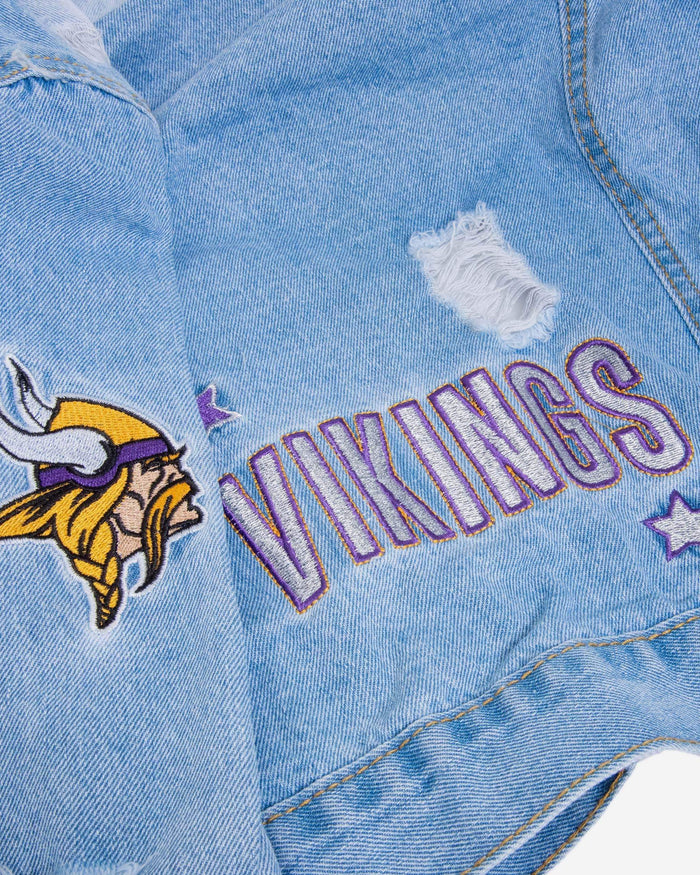 Minnesota Vikings Womens Denim Jacket FOCO - FOCO.com