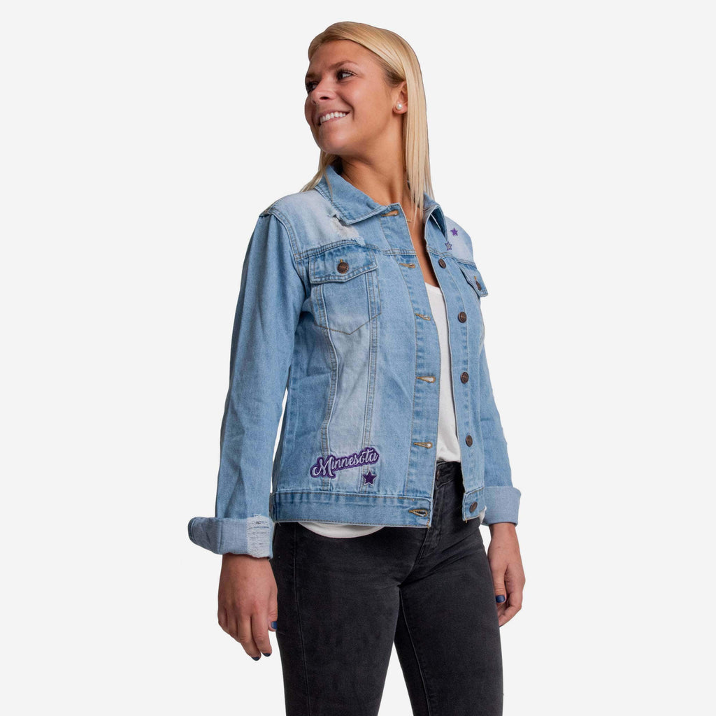 Minnesota Vikings Womens Denim Jacket FOCO S - FOCO.com