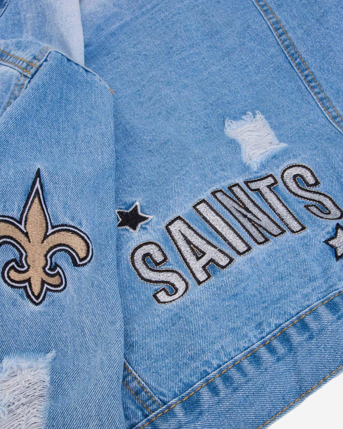 New Orleans Saints Womens Denim Jacket FOCO - FOCO.com