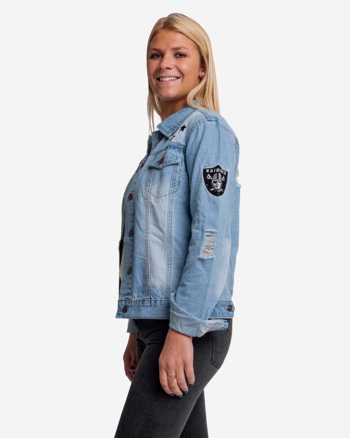 Las Vegas Raiders Womens Denim Jacket FOCO - FOCO.com