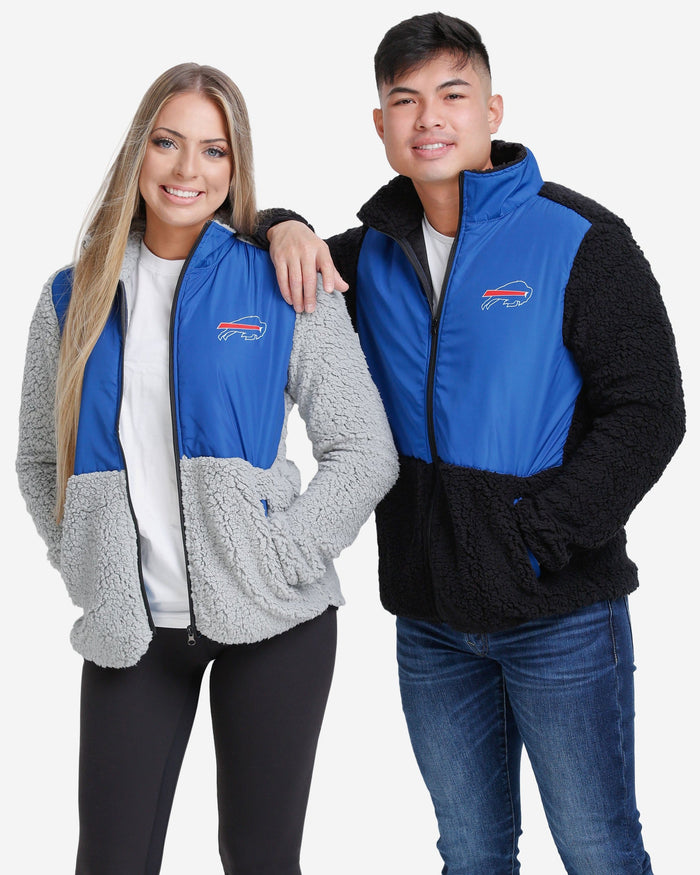 Buffalo Bills Womens Sherpa Soft Zip Up Jacket FOCO - FOCO.com