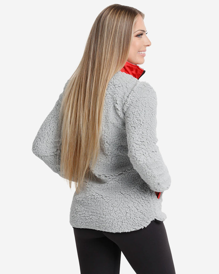 Kansas City Chiefs Womens Sherpa Soft Zip Up Jacket FOCO - FOCO.com