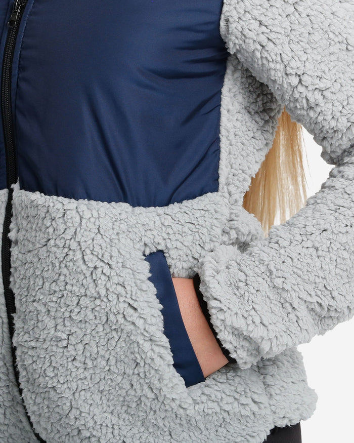 Seattle Seahawks Womens Sherpa Soft Zip Up Jacket FOCO - FOCO.com