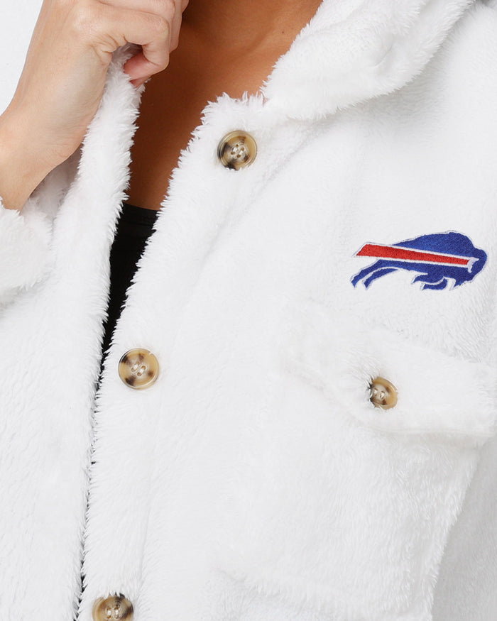 Buffalo Bills Womens White Sherpa Jacket FOCO - FOCO.com
