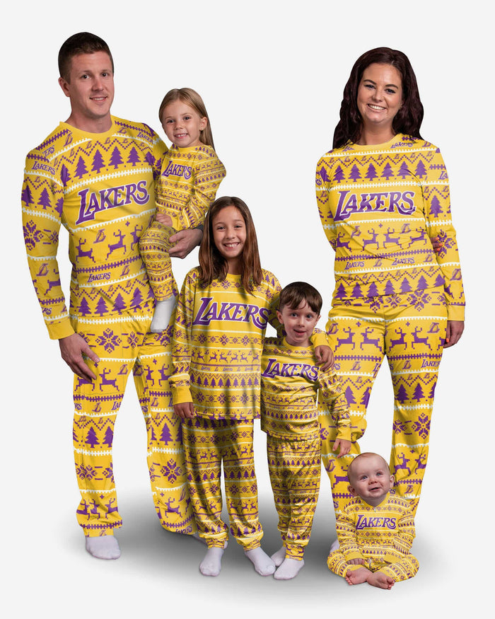 Los Angeles Lakers Infant Family Holiday Pajamas FOCO - FOCO.com
