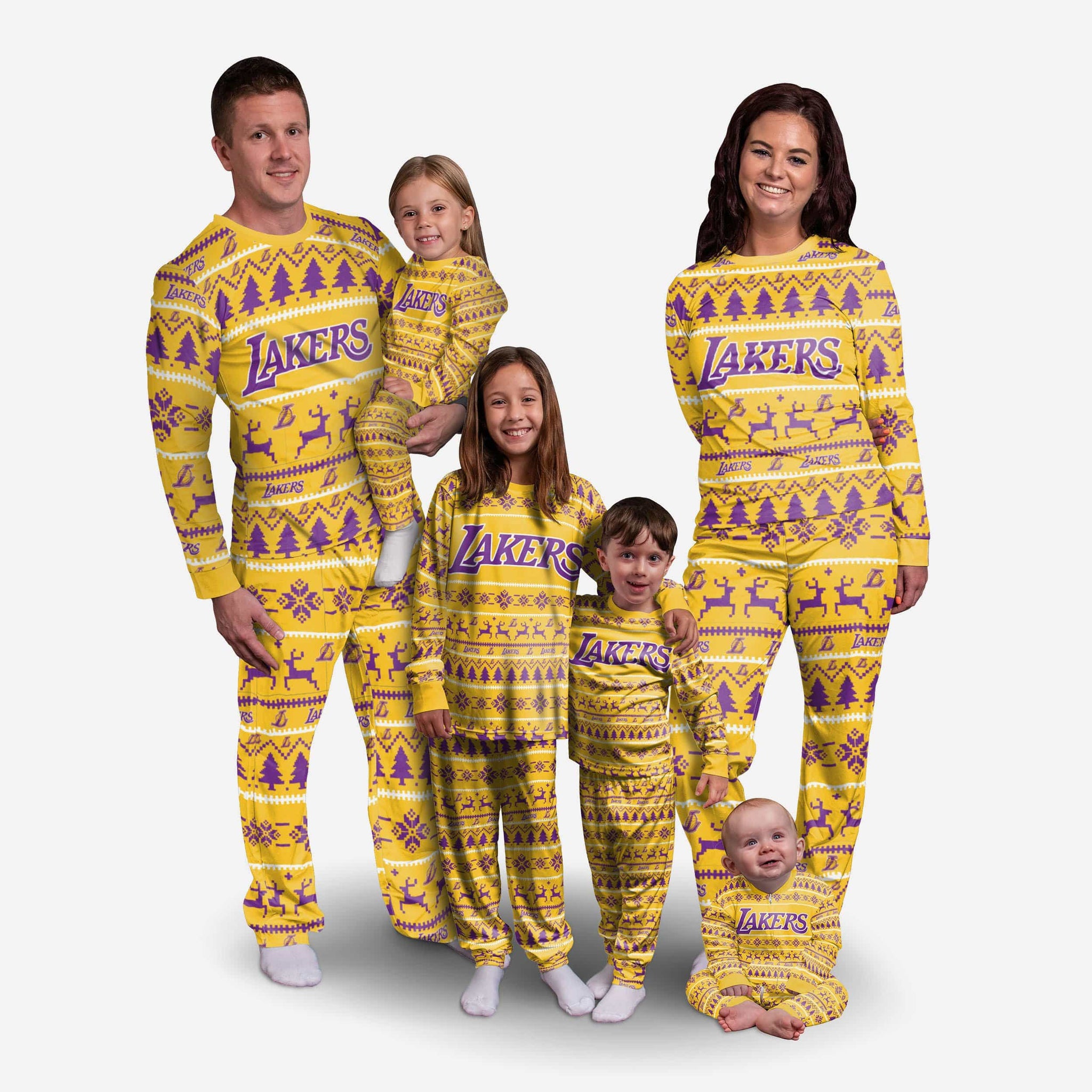 Los Angeles Lakers Family Holiday Pajamas FOCO