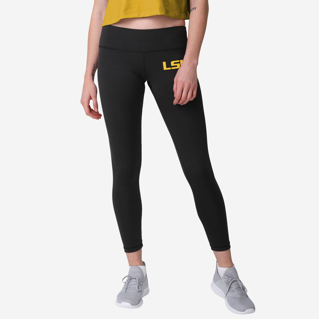 LSU Tigers Womens Calf Logo Black Legging FOCO S - FOCO.com