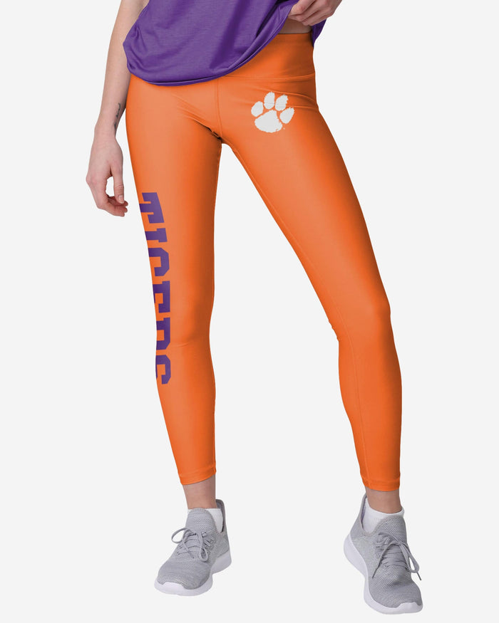 Clemson Tigers Womens Solid Big Wordmark Legging FOCO S - FOCO.com
