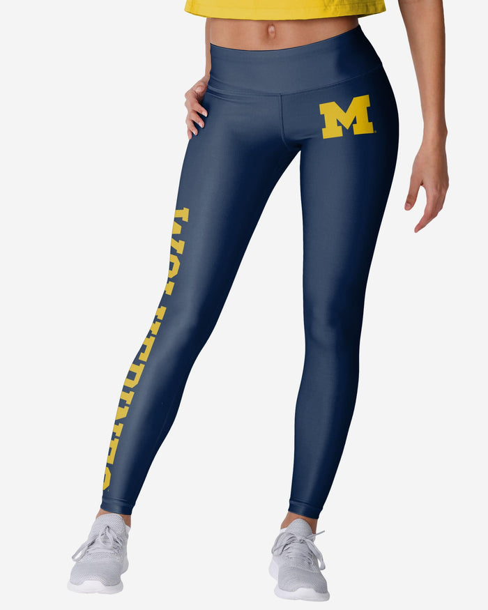 Michigan Wolverines Womens Solid Big Wordmark Legging FOCO S - FOCO.com