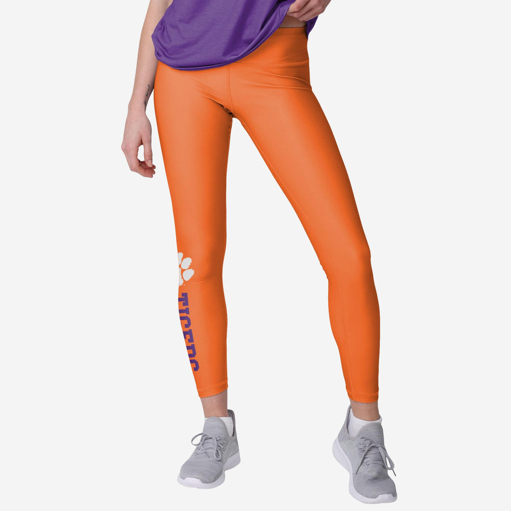 Clemson Tigers Womens Solid Wordmark Legging FOCO S - FOCO.com