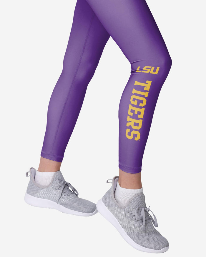 LSU Tigers Womens Solid Wordmark Legging FOCO - FOCO.com