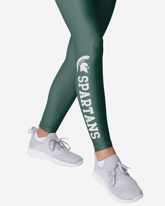 Michigan State Spartans Womens Solid Wordmark Legging FOCO