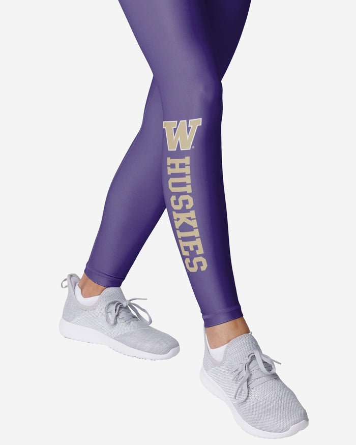 Washington Huskies Womens Solid Wordmark Legging FOCO - FOCO.com