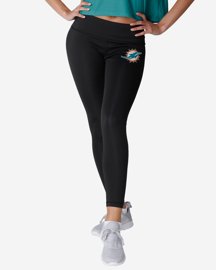FOCO Miami Dolphins NFL Womens Calf Logo Black Leggings